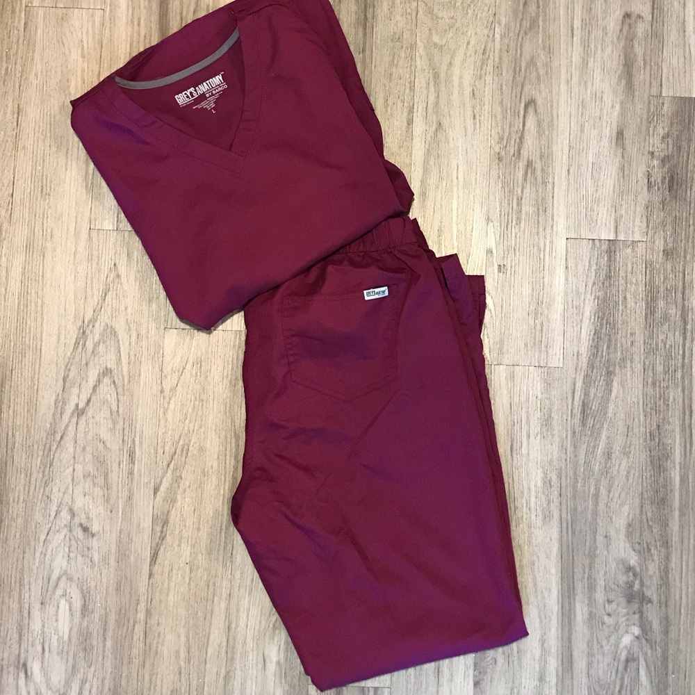 Maroon Greys Anatomy Scrubs